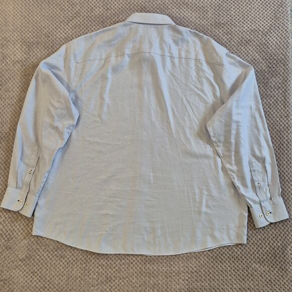 UNTUCKit Burke Shirt Men 3X Chambray Sky Blue Relaxed Fit Button Up Wrinkle Free - Picture 3 of 11